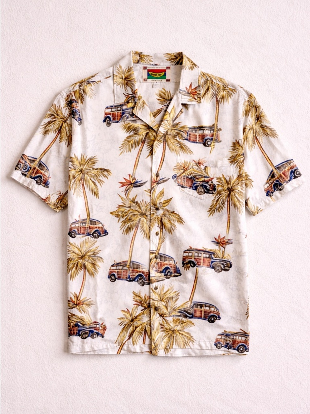 Banana Jack Hawaiian Shirt Aloha Tropical Beach Camp Vacation Button Up L B57
